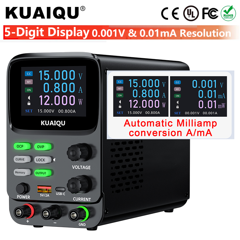 Programmable Dc Power Supply 30V 10A - KUAIQU 5-digit Power Supply Adjustable Programmable