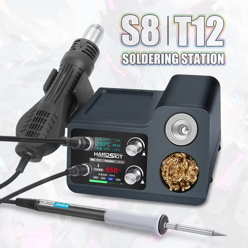T12 Soldering Station With 858 - đánh giá và giá Hot Air Rework Station T12